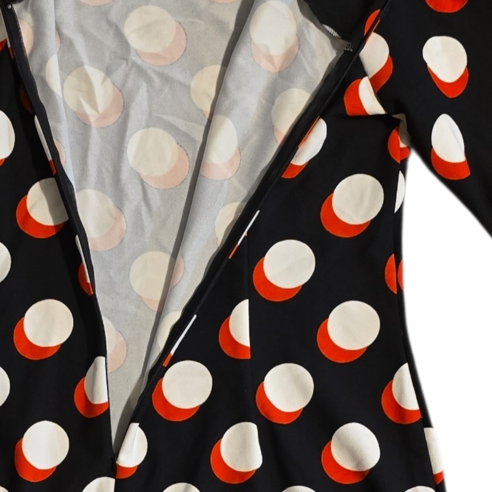 Alexa B. Nites Stylish Polka Dot Midi Dress - Black, White, and Red Size 18 - Picture 8 of 8